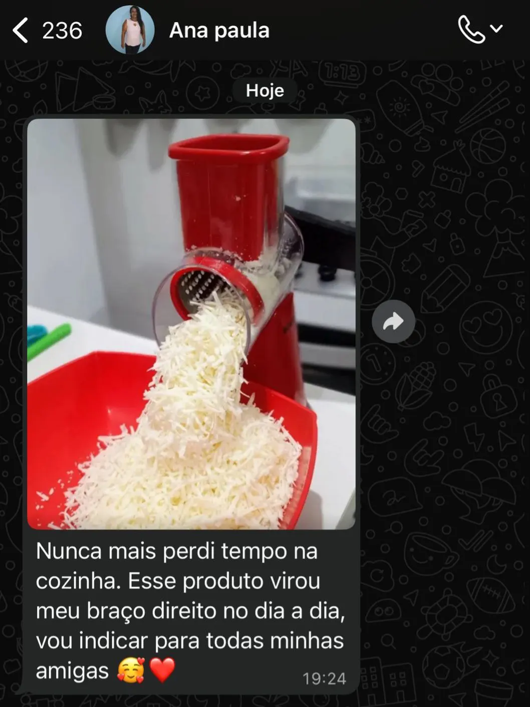 Depoimento de cliente sobre o Ralador 3 em 1