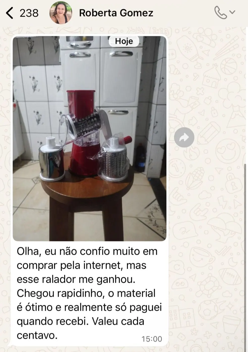 Depoimento de cliente sobre o Ralador 3 em 1